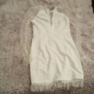 Shein formal sexy white dress